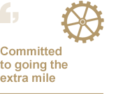 We always go the extra mile